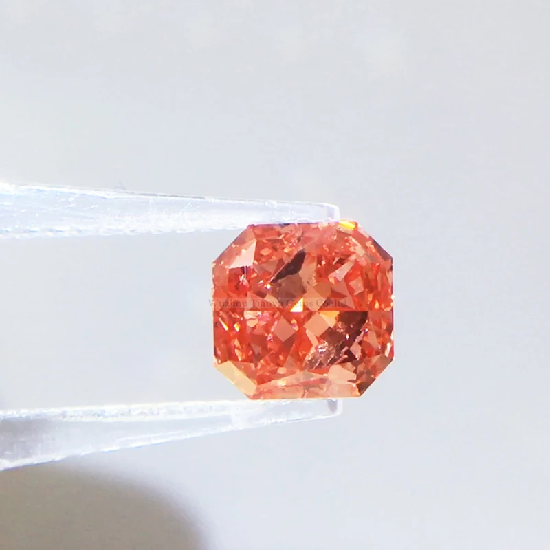 

Tianyu драгоценные камни россыпью CVD радиальный 2.01ct I1 2EX/VG Необычные интенсивные оранжево-розовые цвета сертифицированные иги Синтетические а...