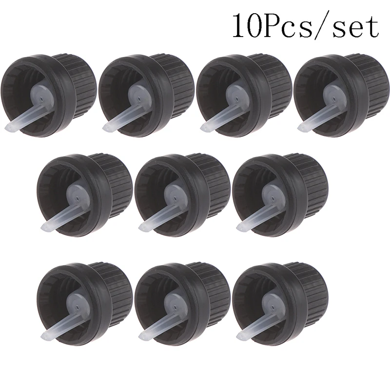 10 шт./лот пластиковый винт пресс капельница крышка пипетки эфирные масла