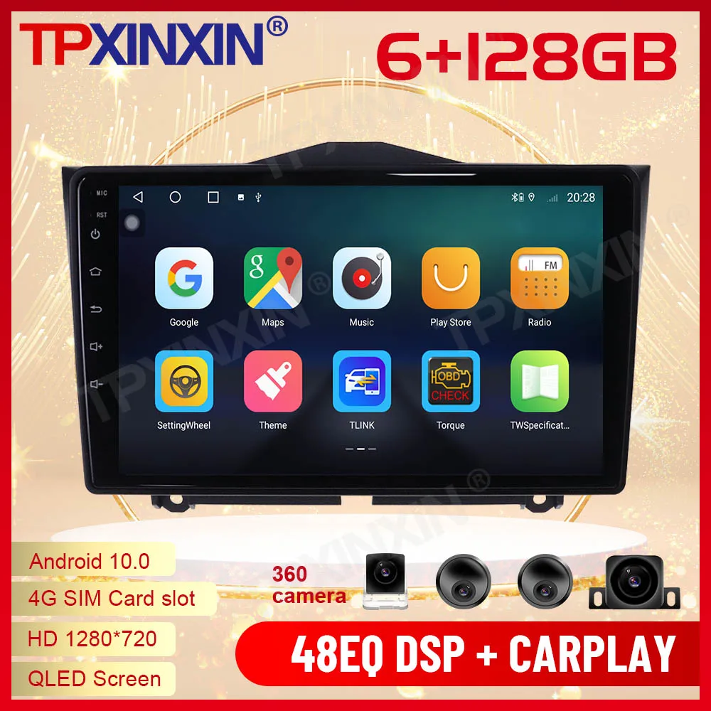 

Автомагнитола Carplay, 2 Din, Android, мультимедийный стереоприемник для Lada Granta 2017 2018, автонавигация, аудио, видео рекордер, головное устройство