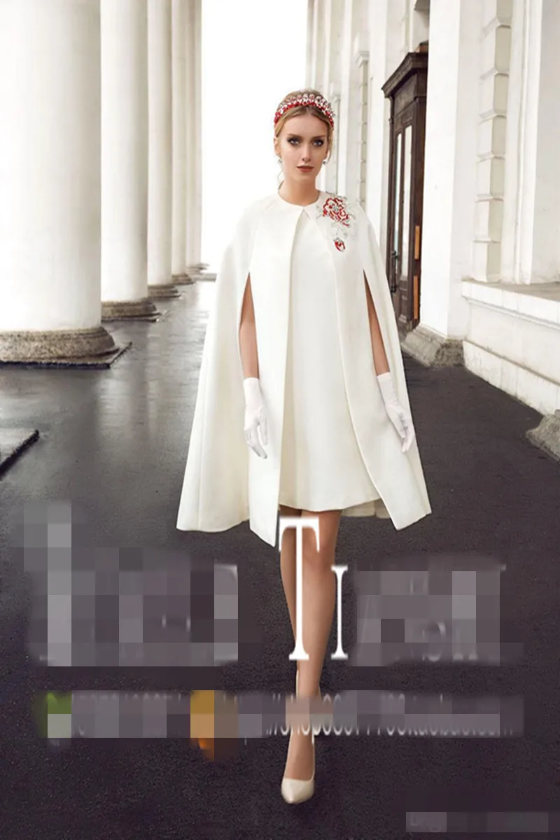 

платье женское new design saree evening party 2021 plus size white vestidos de formatura short with jacket Cocktail Dresses