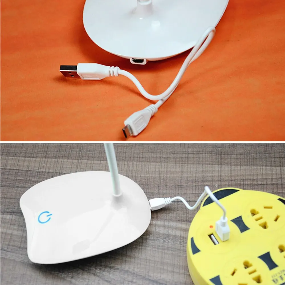 USB перезаряжаемая/батарея Светодиодная настольная лампа сенсорная регулировка