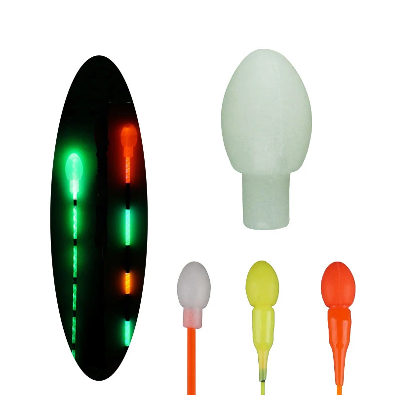 

30PCS Fishing Floats Tails Transparent Rubber Beans Drift Tails Visible Signal Beans Soft Plastic Beans Fresh Water Fishing Tool