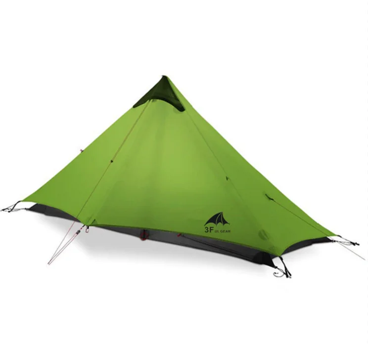 15D Green 1 person 3F UL GEAR LanShan 1 уличная Ультралегкая палатка для кемпинга 1 человек 3 сезона профессиональная 15D Silnylon LanShan1 безротовая палатка - Цвет: 15D Green 1 person