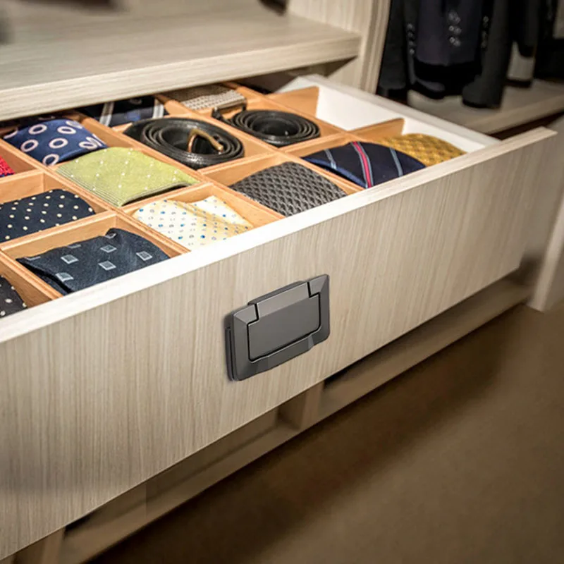 

Modern Zinc Alloy Drawer Handles Hidden Cabinet Knobs and Handle Furniture Door Handle