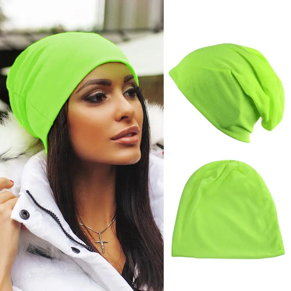Fluorescent Green Повседневное модный зима-осень теплая удобная обувь в стиле «хип-хоп» комплектации Кепки Для мужчин Для женщин однотонные Цвет Повседневное Шерстяная кепка, шляпа подарки - Цвет: Fluorescent Green