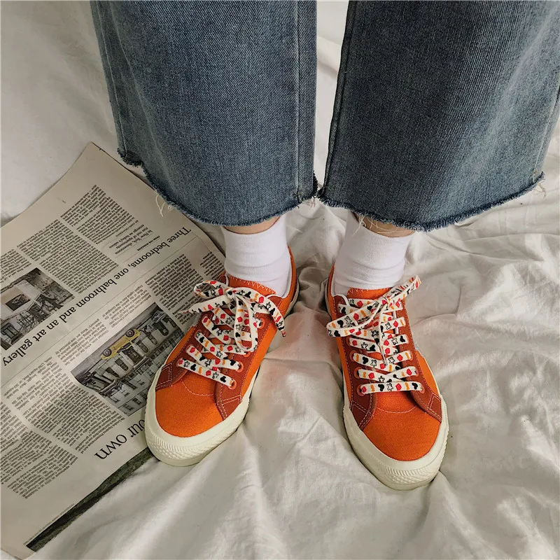 

Canvas shoes women casual 2019 trendy version lace-up fashion female spring/autumn shoes solid shoes Zapatillas Mujer U12-19