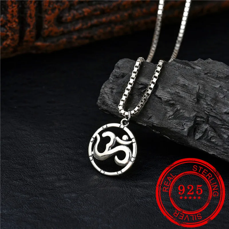 Женское колье из серебра 100% пробы с подвеской в виде Будды|Ожерелья| |