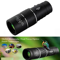 16x52 monocular dual focus optics zoom telescope for birds watching wildlife hunting camping hiking low light night vision 66m8