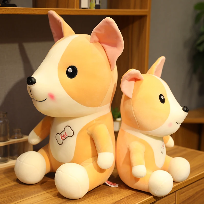

1 pcs Lovely Corg i Dog Plush Toy Stuffed Soft Shiba Inu Dog Animal Cartoon C orgi Chai Pillow Pillow Cute ins sofa decoration