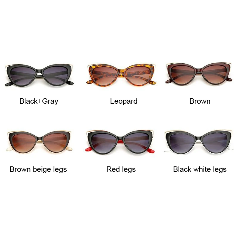 

Cat Eye Sunglasses Women Vintage Fashion Butterfly Mirror Sun Glasses Female Retro Summer Style Metal Eyeglasses Luxury