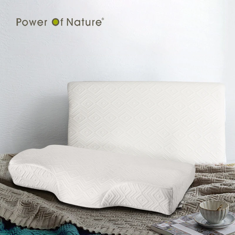 

Power Of Nature Neck Pillow Memory Foam Pillow Hugs Orthopedic Pillow Cervical Neck Support With Pillow Case For Home Textiles