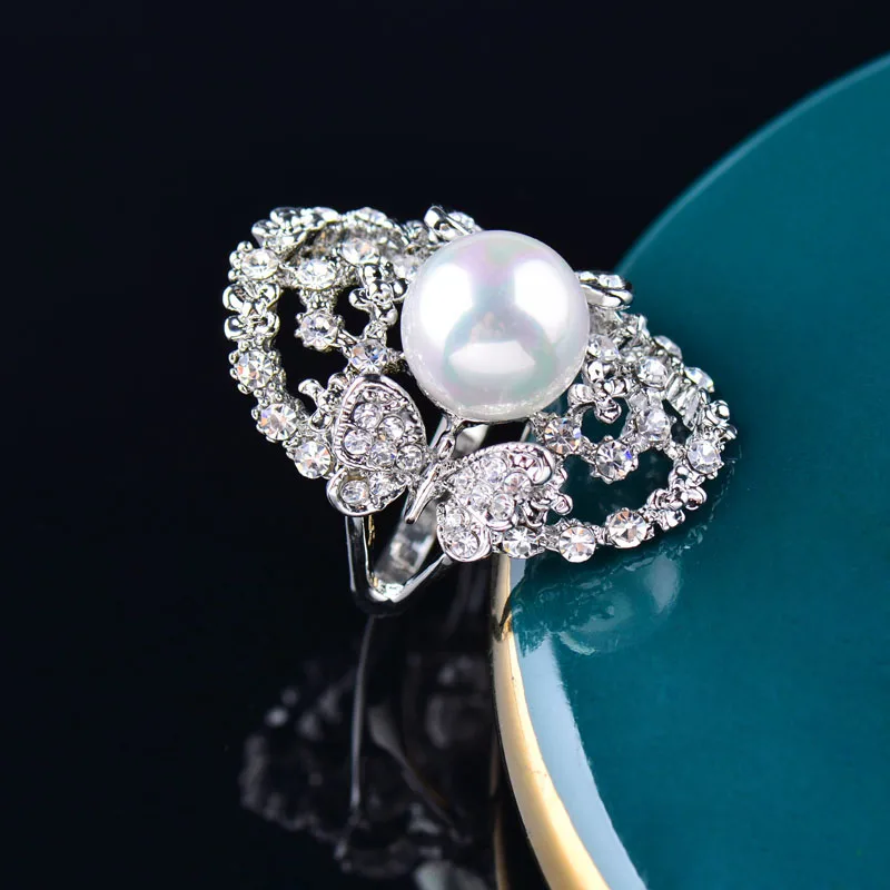 SINLEERY винтажное серое кольцо с жемчугом для женщин античное серебряное модные