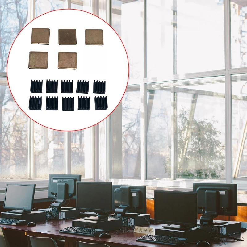 

Комплект для радиатора Raspberry Pi 4 с теплопроводной клейкой лентой, алюминиевый радиатор и медный радиатор, 30 шт.