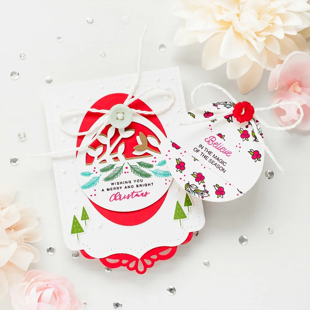 Mmao ремесла металлические стальные Вырубные штампы новый цветок лист рамка бирка