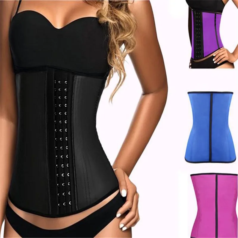 

FAKUNTN Latex Waist Trainer Corset Slimming underwear 9 Steel Bone Shapewear Body Shapers Women Corset Waist Shaper