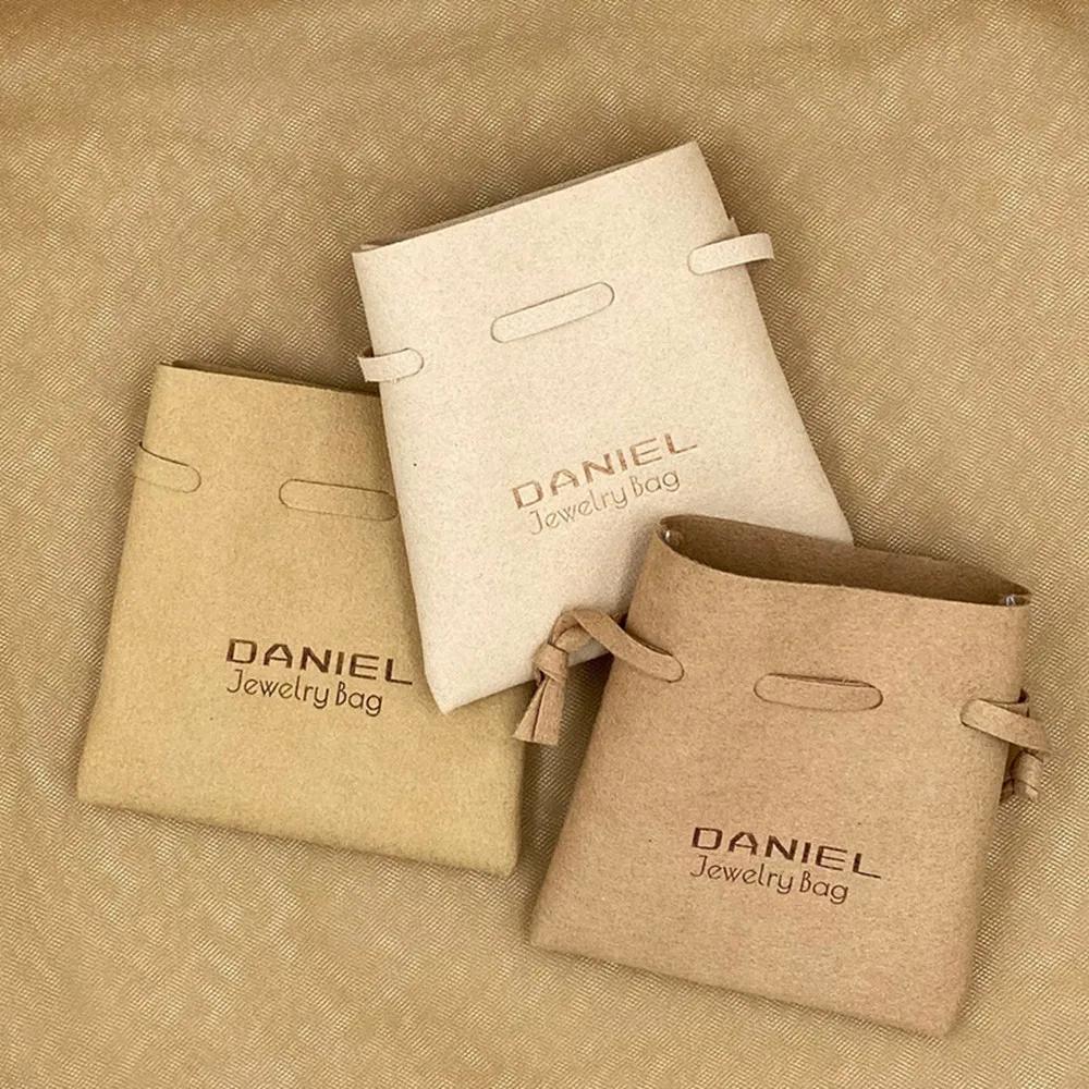 Купить Органайзер для ювелирных изделий из микрофибры, замшевый мешок на шнурке с логотипом под заказ, деловой брендовый рельефный упаковочный ши...