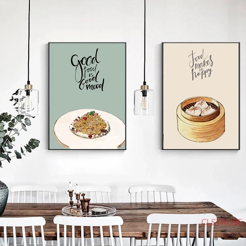 Постеры в китайском стиле для кухни ресторана домашний декор чайник кофе лапша