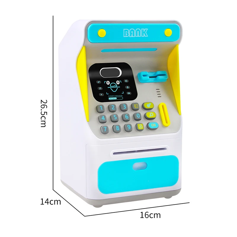 

ABS ATM Savings Bank Toys Kids Talking ATM Savings Bank Insert Bills Perfect For Kids Gift Own Personal Cash Point Drop Shipping