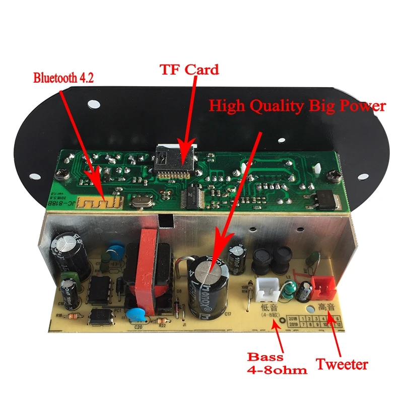 Плата цифрового усилителя высокой мощности MOP 180 В переменного тока 12 24 bluetooth