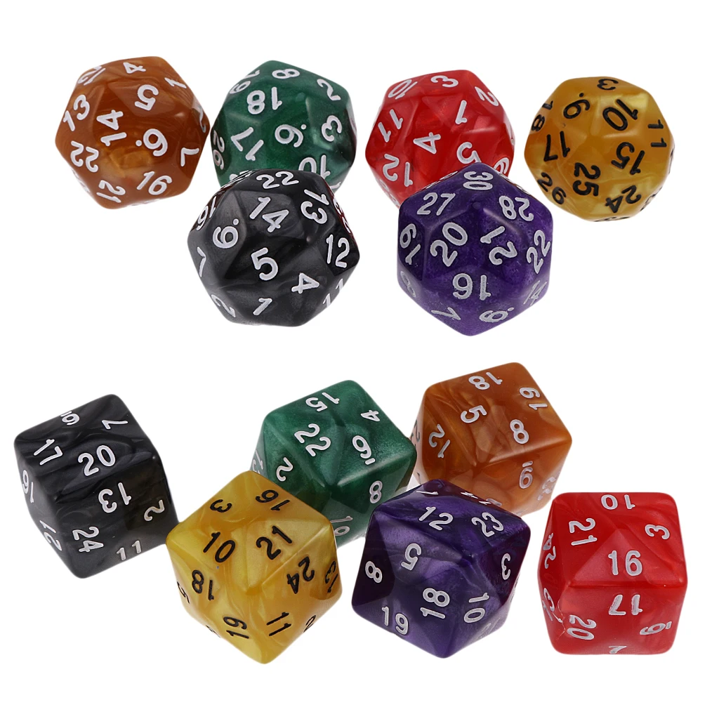 

2Pc D30 D24 Polyhedral Dice Acrylic for Party Game Toy