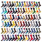 1 пара популярных французских осенне-зимних носков для мужчин и женщин, модные креативные носки для отдыха с абстрактным рисунком маслом