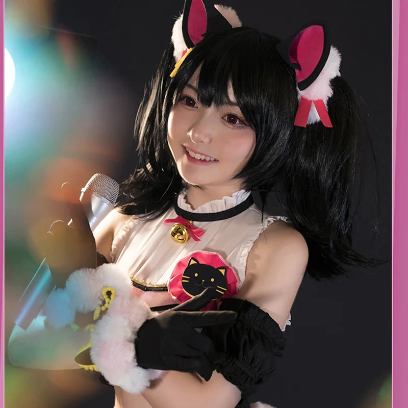 

CosplayLove Lovelive Love Live Nico Yazawa Cat Double Pony Tail Lovely Dress Cosplay Costume For Christmas Halloween