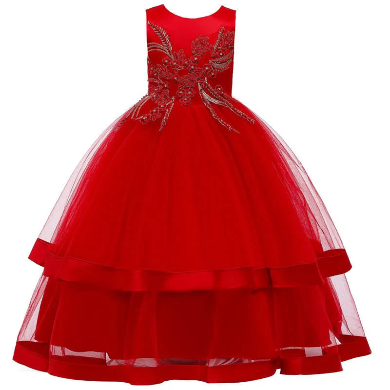 

3-12T Summer Kids Princess Girls Dresses Wedding Gown Dress Girls Children Party Birthday Pageant Christmas dress girl clothing