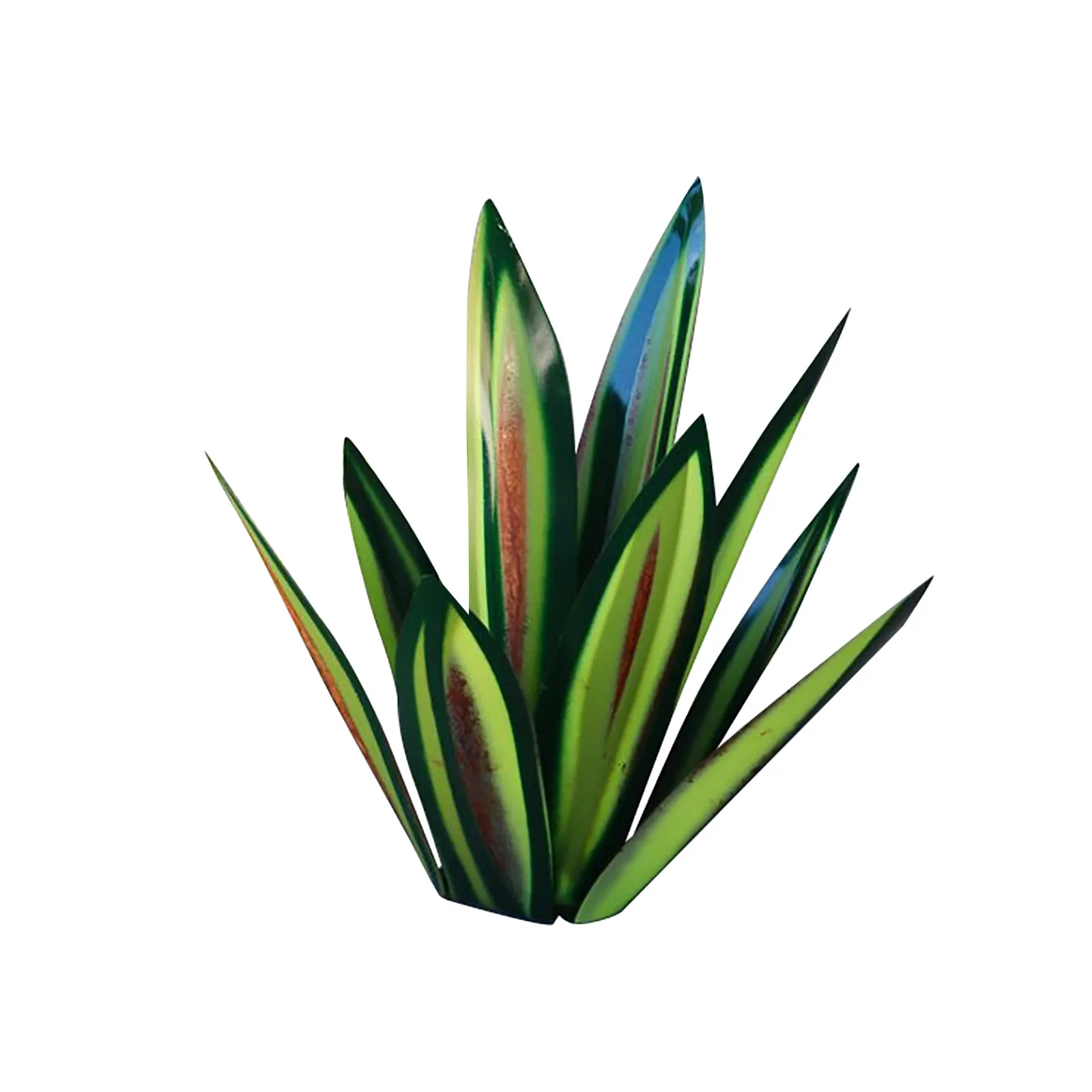 

27/35/65cm DIY Metal Art Tequila Rustic Sculpture Garden Yard Art Sculpture Home Decor Aesthetic 9-Leaf Agave Garden Accessories