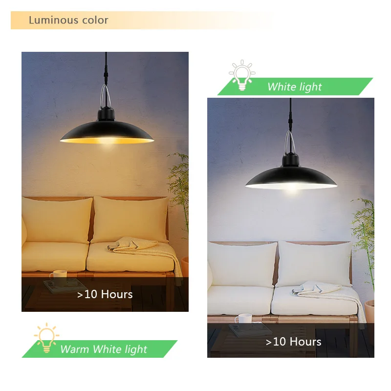 Двойной головкой Солнечный подвесной светодиодный светильник на открытом