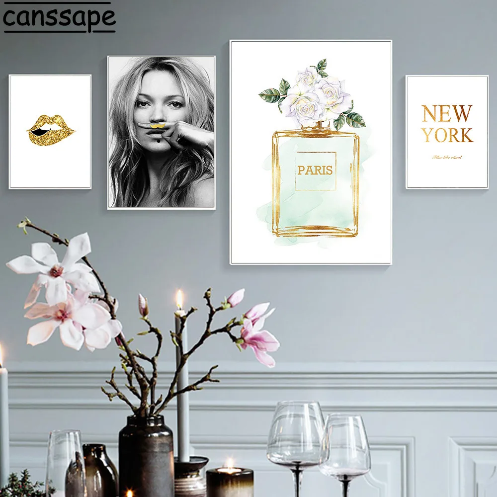 Красивый постер для духов модная Картина на холсте модный и принтов