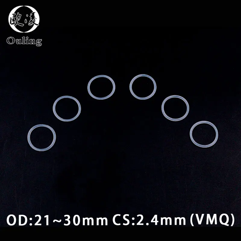 Силиконовое уплотнительное кольцо VMQ 5 шт./лот толщина 2 4 мм OD21/22/23/25/26/27/28/29/30 |