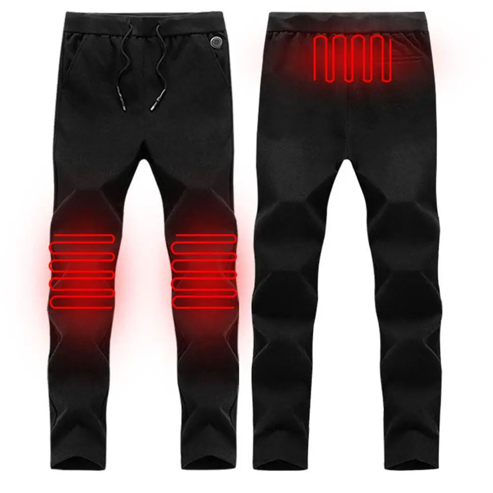 

Men Women Electric Heated Warm Pants USB Heating Base Layer Elastic Trousers Insulated HeatedUnderwear for Camping Hiking Winter