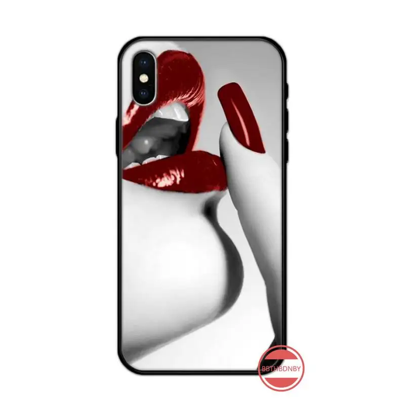 

Sexy Girl red Lips Kiss pattern high quality luxury Phone Case for iPhone 11 12 pro XS MAX 8 7 6 6S Plus X 5S SE 2020 XR