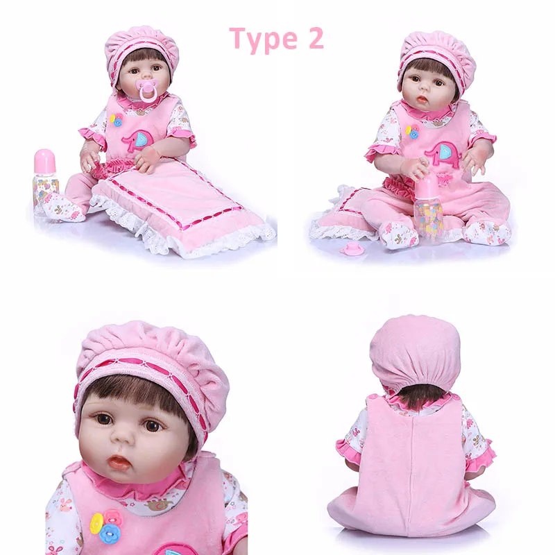 NPK Baby Reborn Doll мальчик живой игрушки для детей милые игрушки для девочек 22 дюймов 55 см мягкий силиконовый корпус Детские куклы подарок на день рождения
