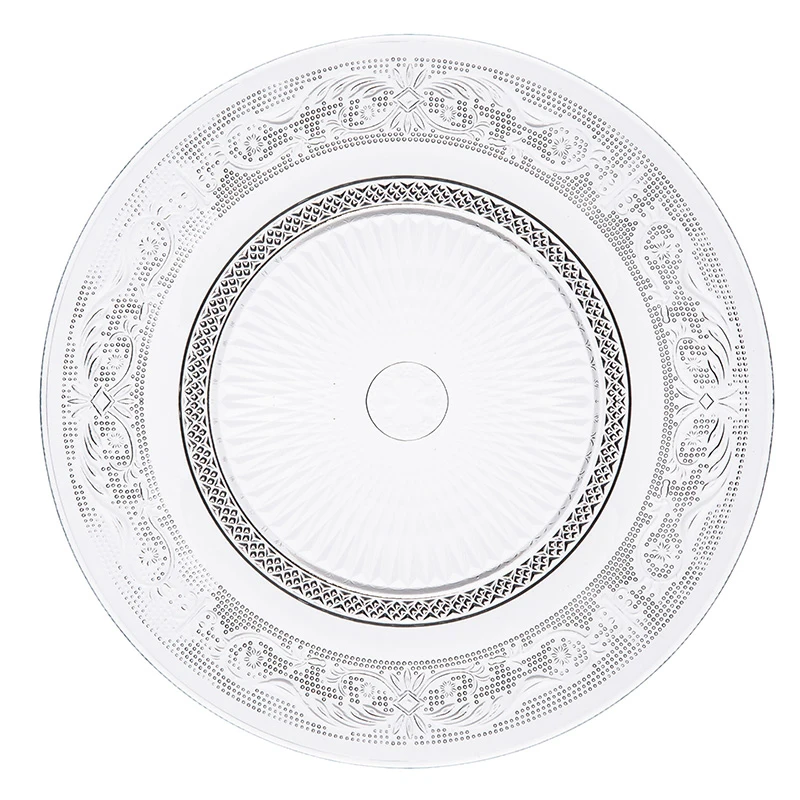 Скандинавская рельефная стеклянная тарелка без свинца фруктовый десерт для