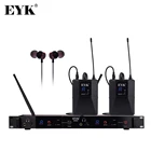 Беспроводная система ушных мониторов EYK IEM82 UHF, двухканальная, 16 частот, выбор, идеально подходит для выступлений на сцене певицы, ди-Джея