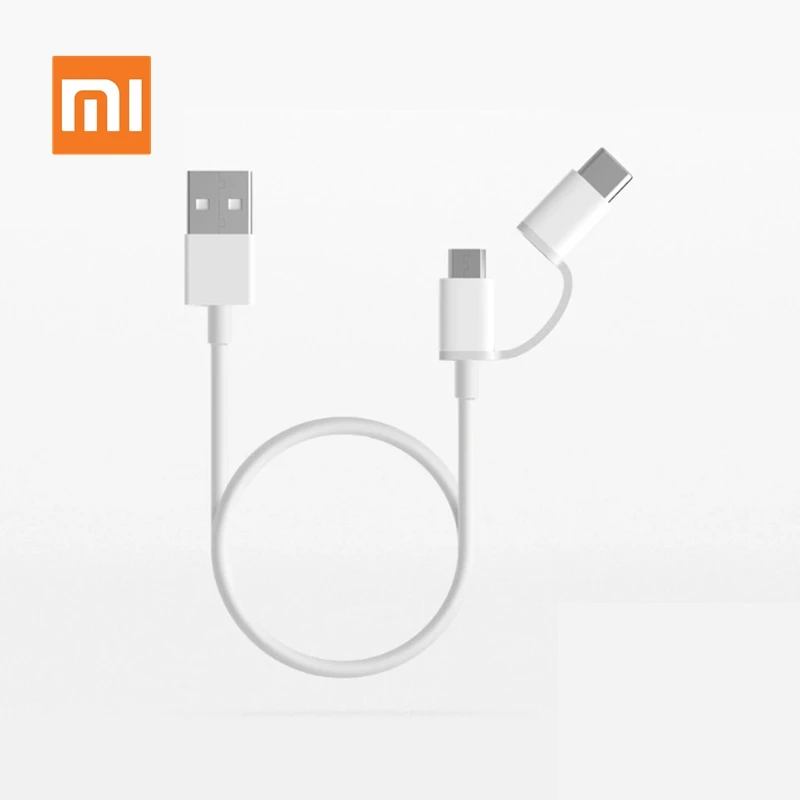 

Original Xiaomi Cables 2 in 1 Micro USB Type-C Cable 100cm m Sync Fast Quick Charger Data Type C Charging Cable for Xiami Huawei