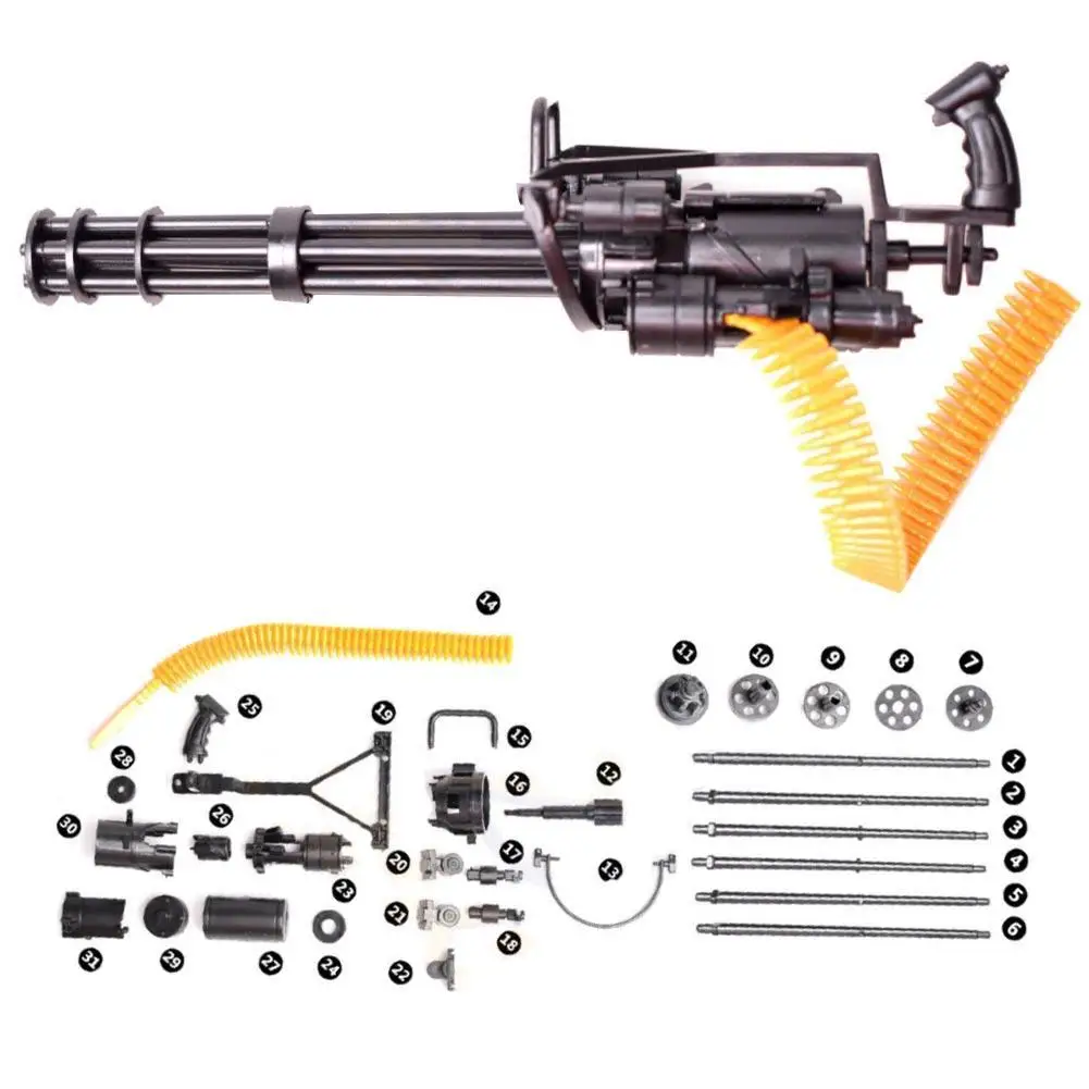 1/6 масштаб M134 Minigun игрушка 4D пушка в сборе модель фигурки T800 тяжелые пулеметы с