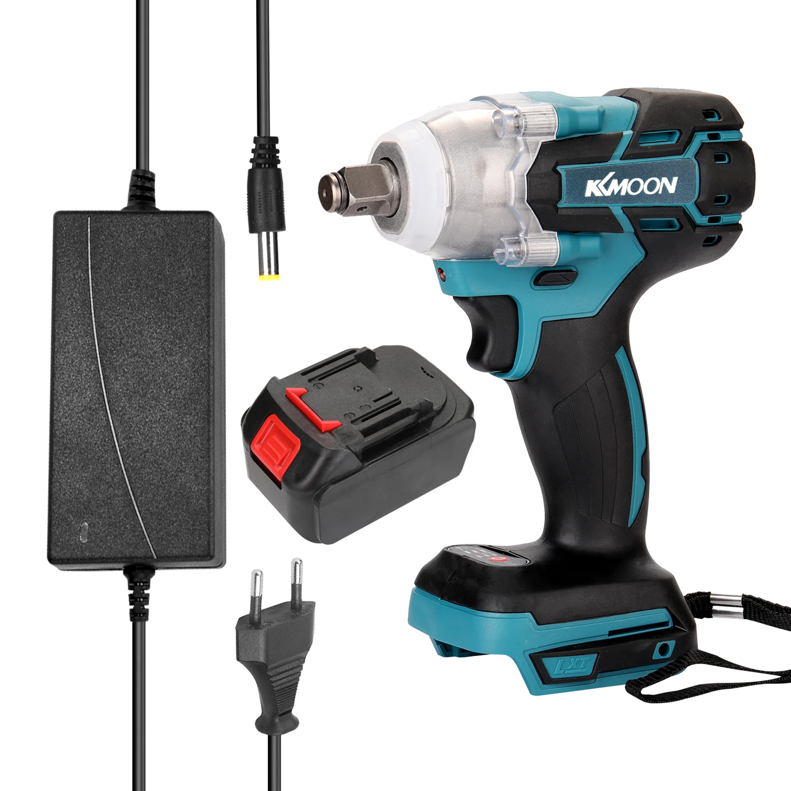 

Electric 18V Brushless Cordless Impact Wrench Screw Driver Electric Torque Wrench Power Hand Tool with Battery and Charge Device