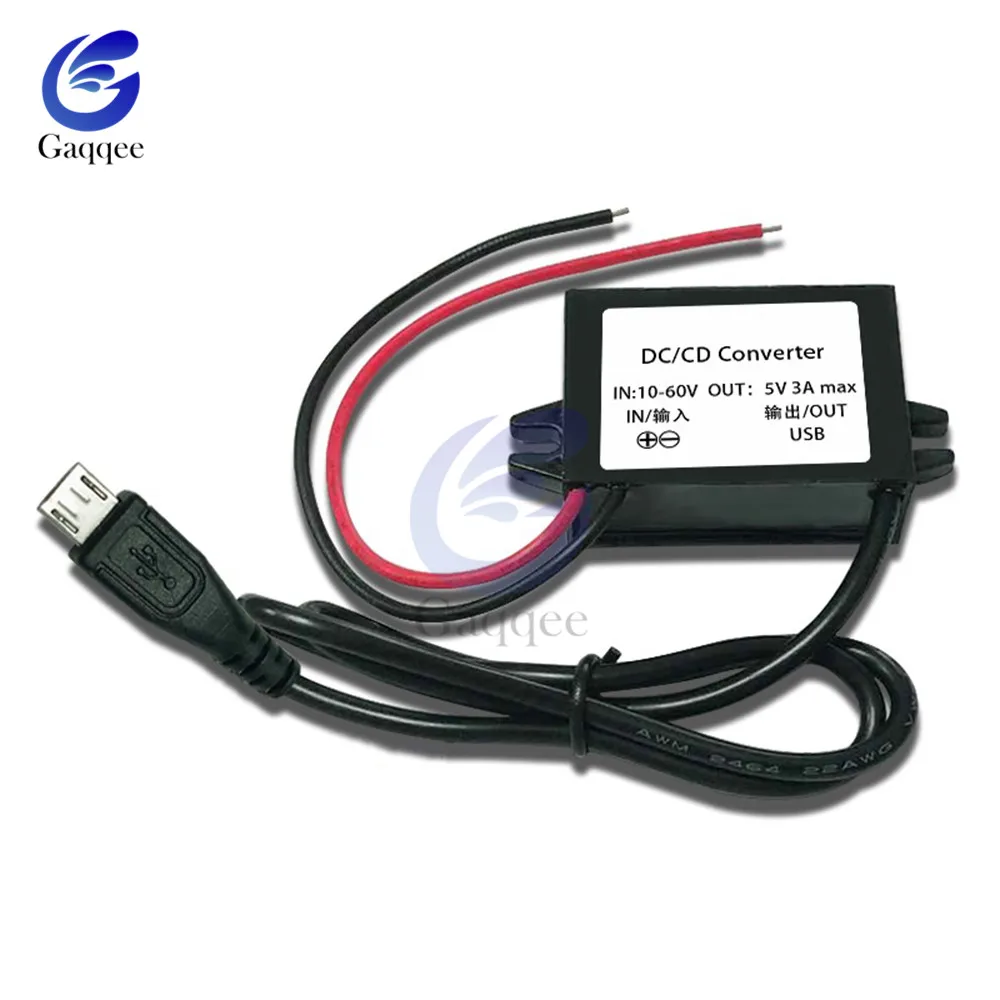 Single Micro USB 12 В Преобразователь мощности для автомобильного аккумулятора Micro Mini USB изолированный понижающий преобразователь питания Modul низкая тепловая автоматическая защита - Цвет: Single Micro USB