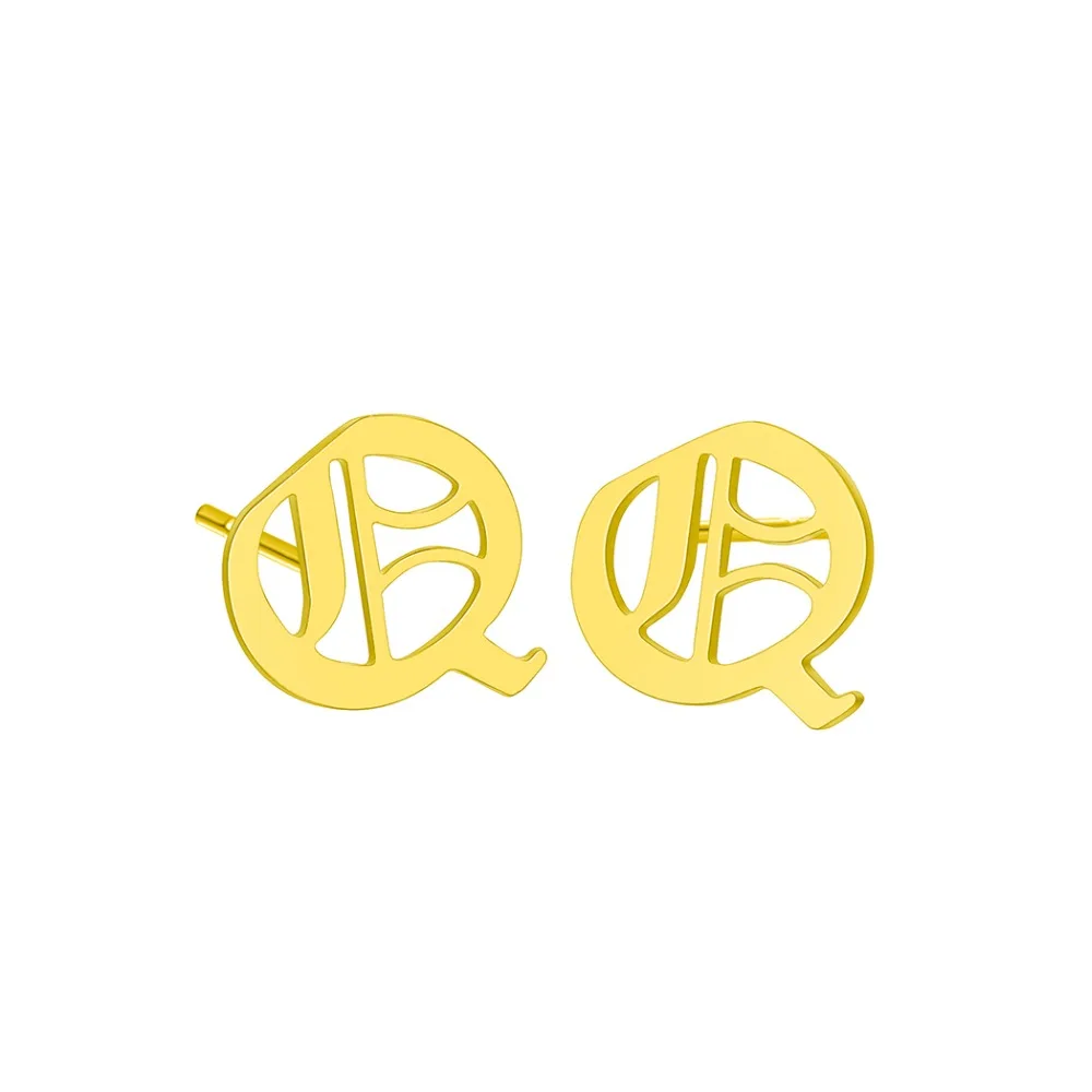 QIMING Q серьги гвоздики с надписью украшения для ушей милые повседневные девочек