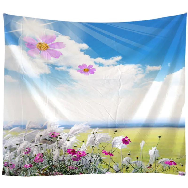 

Prairie Grassland Steppe Tapestry Wall Hanging Cloth Bed Spread Beach Towel Table Cloth Yoga Mat House Living Room Decoration