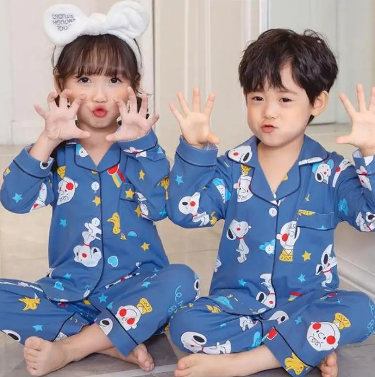 Новинка детский пижамный комплект комплекты одежды для девочек весенне-Осенняя