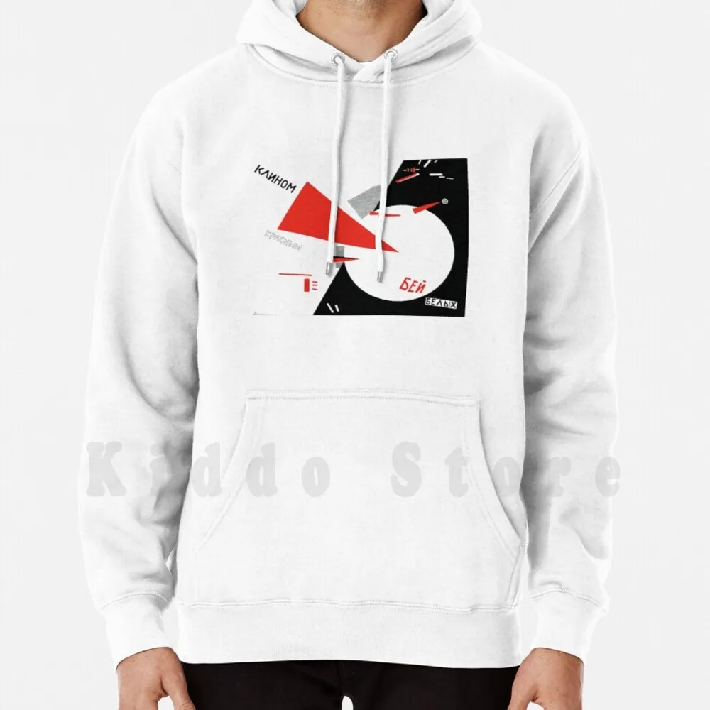 

El Lissitzky-Beat белые с красной танкеткой Толстовка с длинным рукавом El Lissitzky конструктивtivism Kazimir