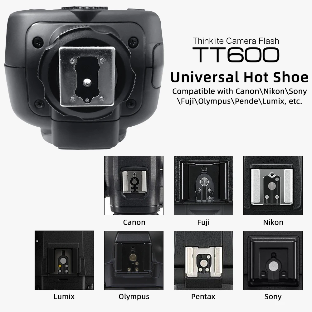 Godox TT600 2.4G Беспроводная вспышка GN60 Master / Slave для камеры Speedlite Canon Nikon Sony Pentax Olympus Fuji Lumix