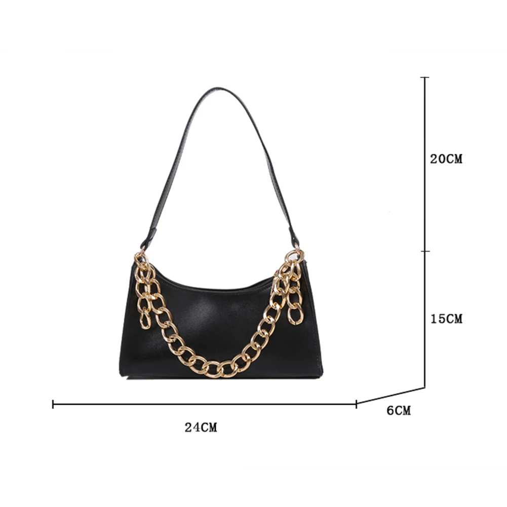 

Pure PU Leather Women Handbag Classic Texture Creative Delicate Design Chic Female Fashion Small Underarm Shoulder Tote Bag