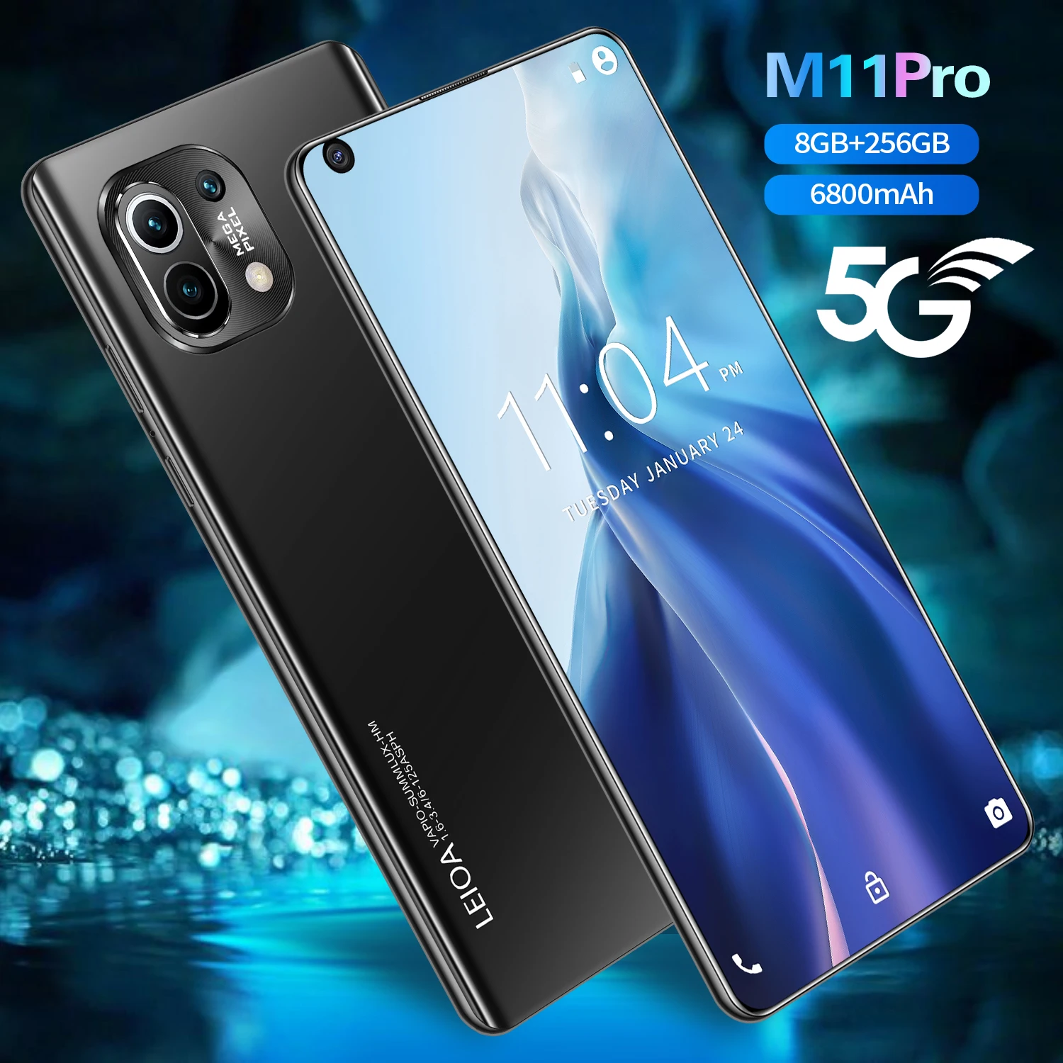 

M11 Pro 7.3 Inch Global Version Smartphone 6800mAh 8GB+512GB 32+64MP Google Play GPS 2SIM Android 5G Unlocked Mobile Phone