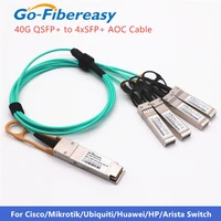 40g aoc cable qsfp to 4xsfp active optical cables qsfp 4x10g aoc1m compatible for cisco mikrotik qsfp to 4x10g sfp aoc cable