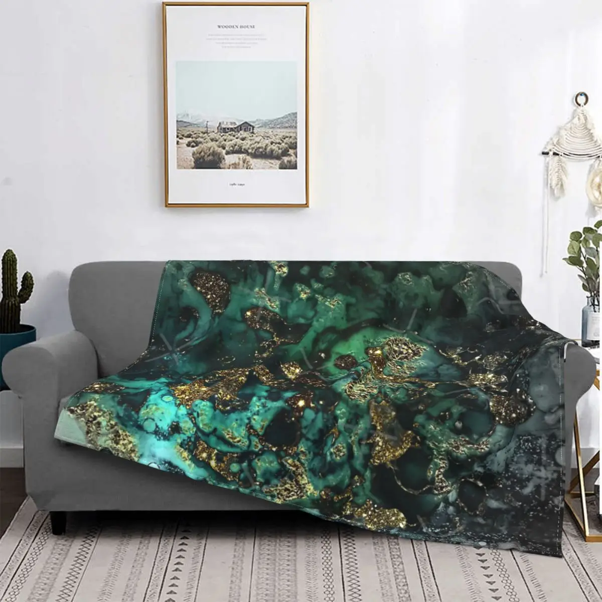 

Manta de mármol de malaquita índigo dorado, colcha de cama a cuadros, ropa de cama, sofá a cuadros, Sudadera con capucha, toalla