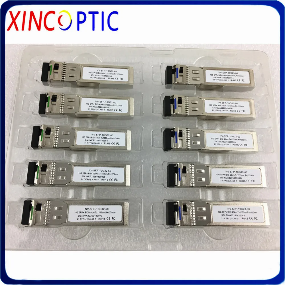 10G BIDI 60км SFP модуль SM LC 1270/1330nm DDM гигабитный одномодовый одиночный волоконно